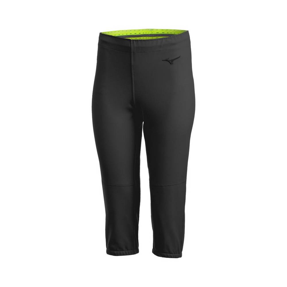 Mizuno Women's Stretch Softball - Unbelted Pants Black (350629-NOS)